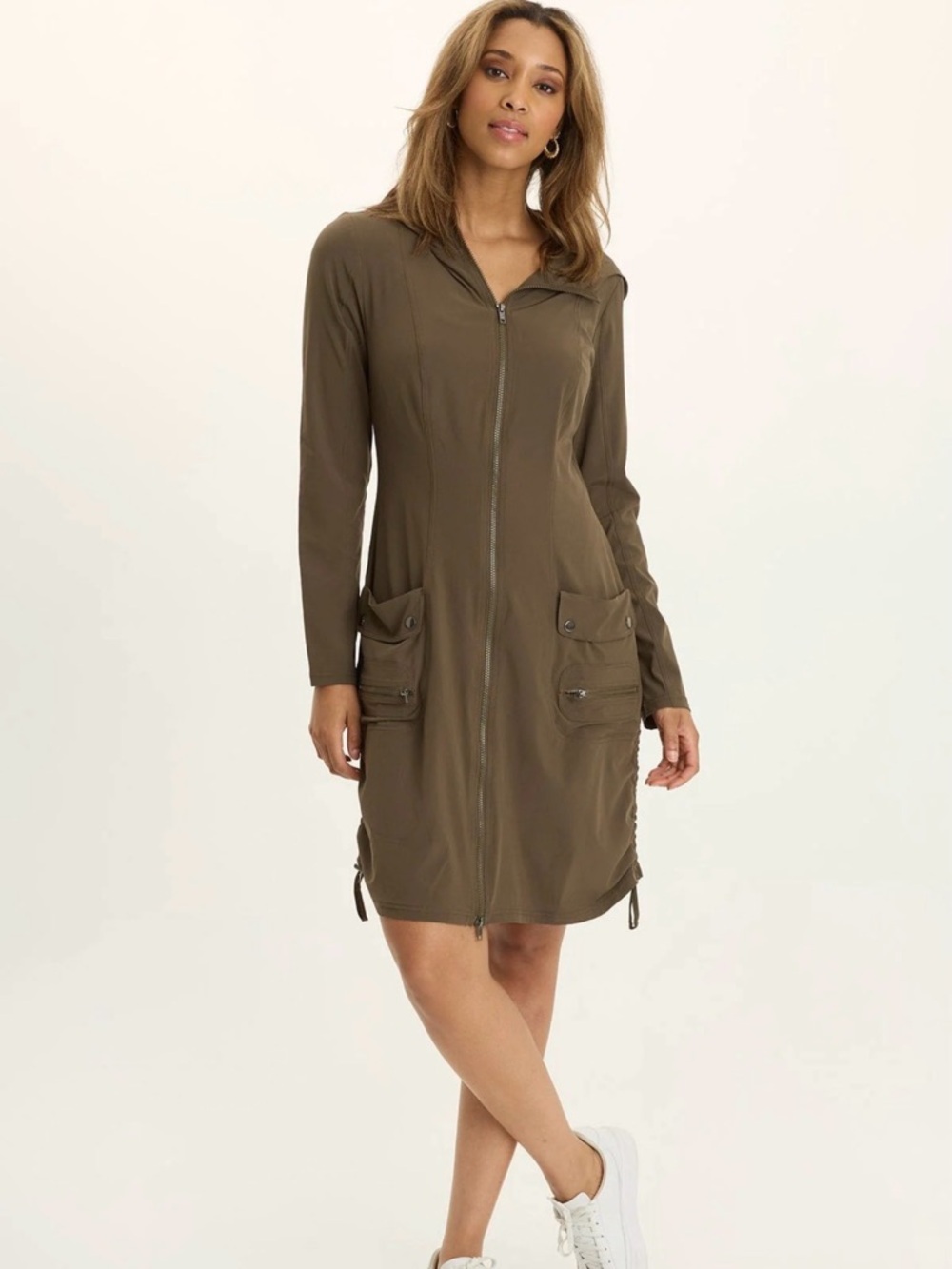 WEARABLES ACTIVE RUFINO STRETCH JACKET DRESS Medium NWT